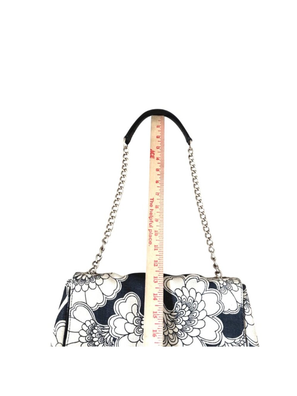 Kate Spade Women's Handbag Japanese Floral Canvas Rare Find Bethany Black Cream - Picture 10 of 11